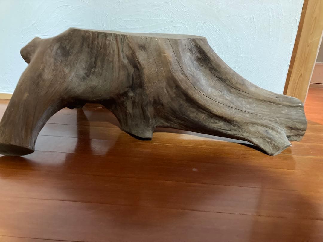 木製座卓 自然な形状 ダークブラウン