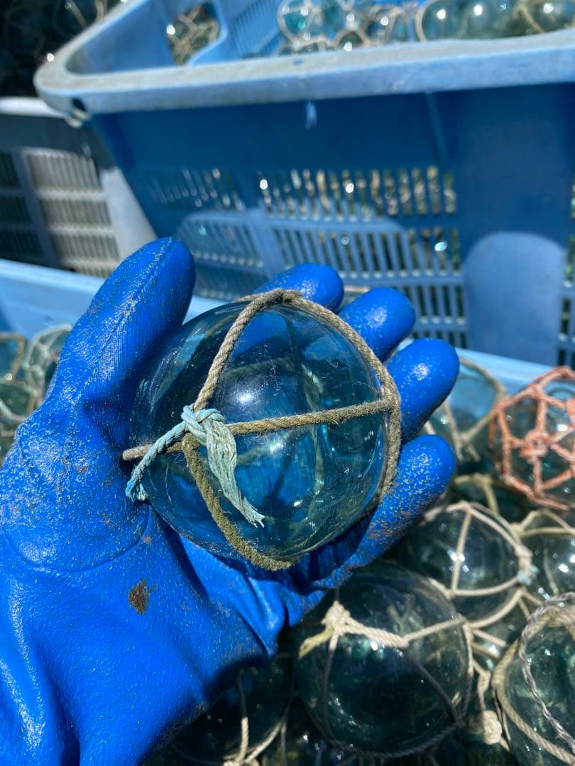 漁具　ガラス玉100個　浮子　漁師