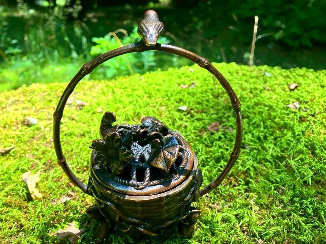 アートオブジェ 花篭香炉