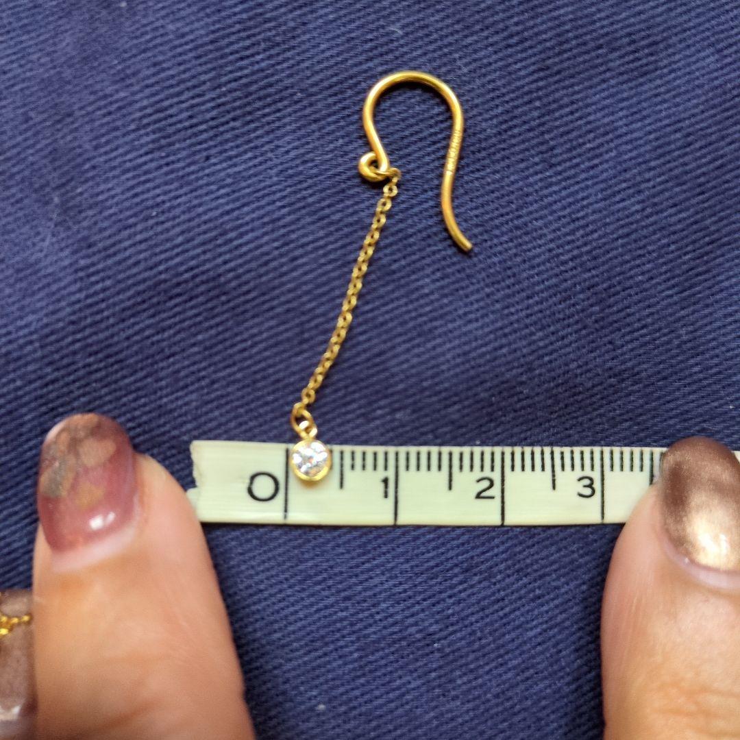 ティファニー バイザヤード ドロップピアス フック 750 0.16ct
