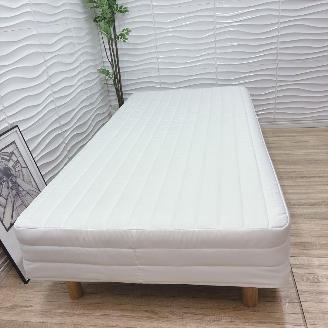 ◇大阪府 神戸市 配達料無料！◇美品！◇無印良品◇脚付きマットレス◇シングル◇