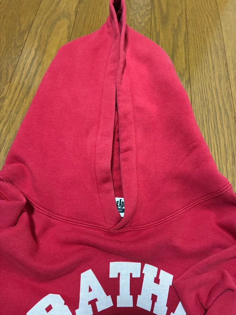 じょ様限定　バックプリント付き A BATHING APE レッド パーカー
