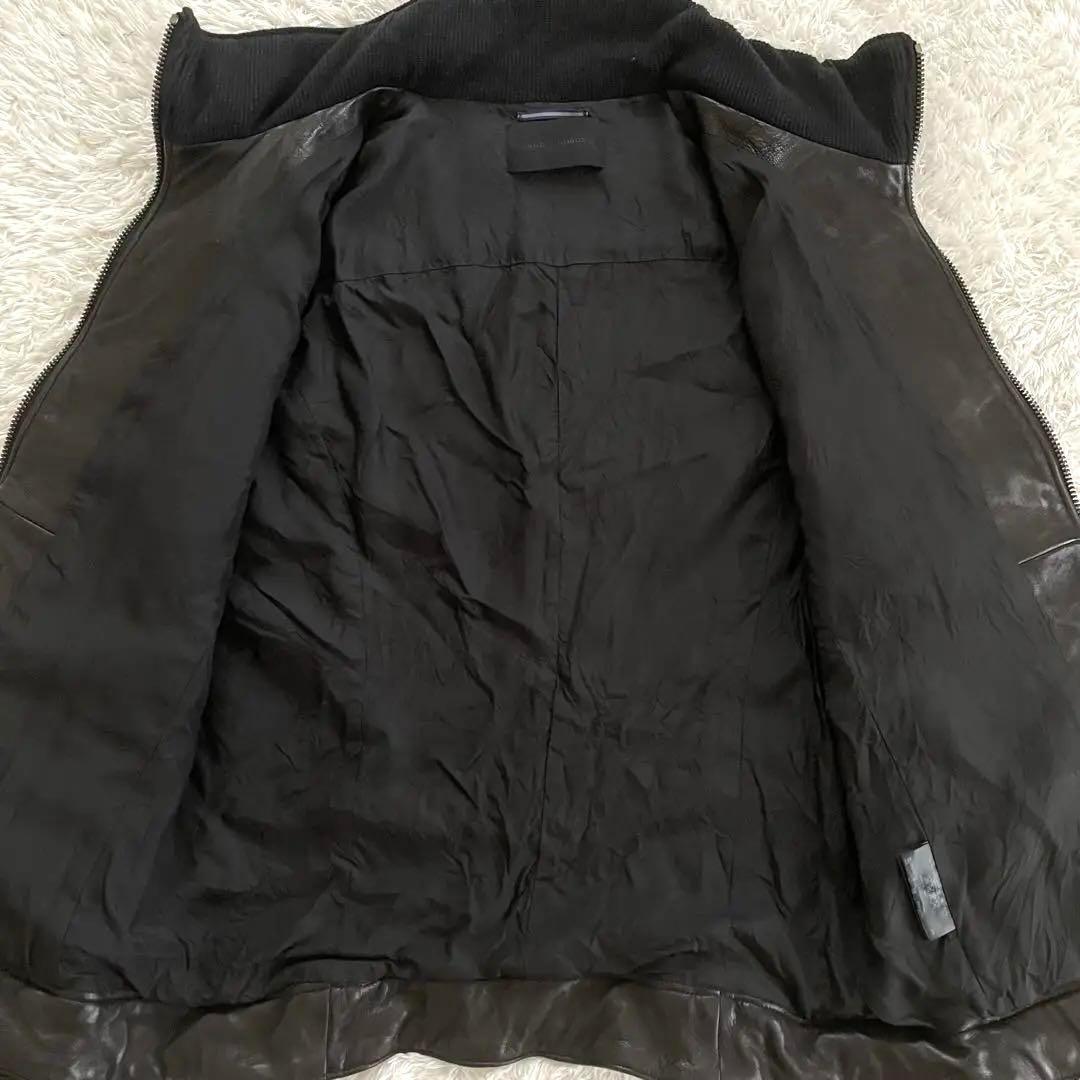 ジュンハシモト インナーライダース ウォッシュド加工 ラムレザー 羊革