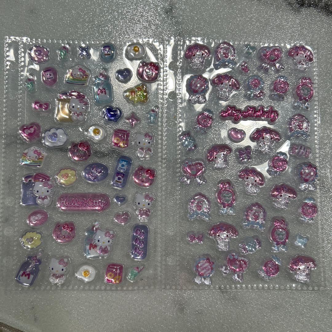 最終値下げ　キティシール帳　完成品　19ページ　キーホルダー付き