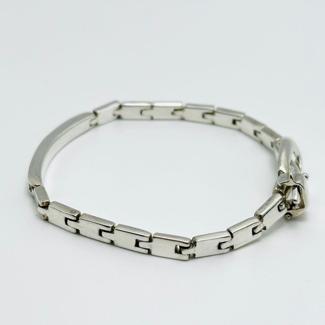 GUCCI ヴィンテージ　ID ブレスレット　バックルモチーフ　925