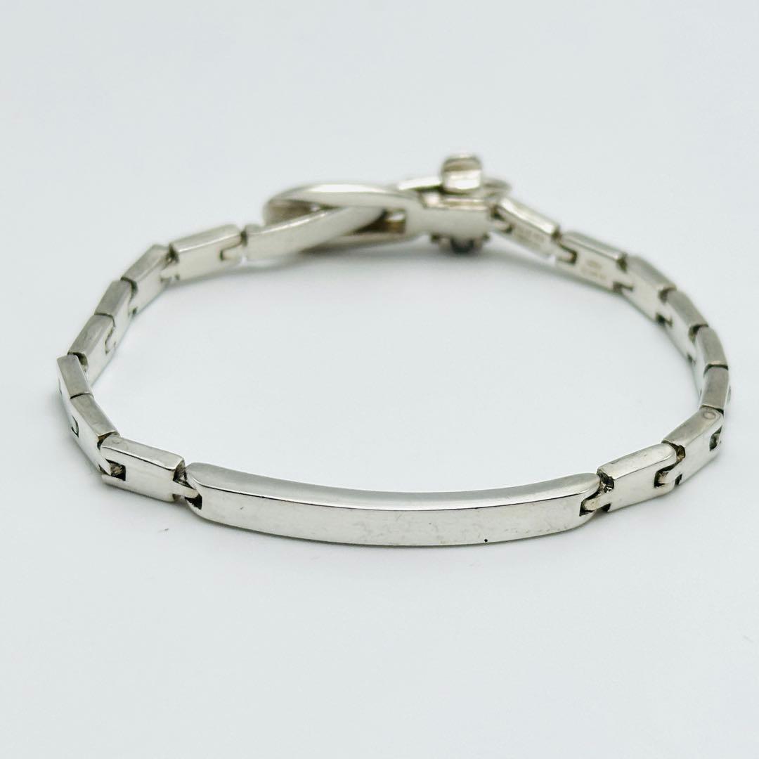 GUCCI ヴィンテージ　ID ブレスレット　バックルモチーフ　925