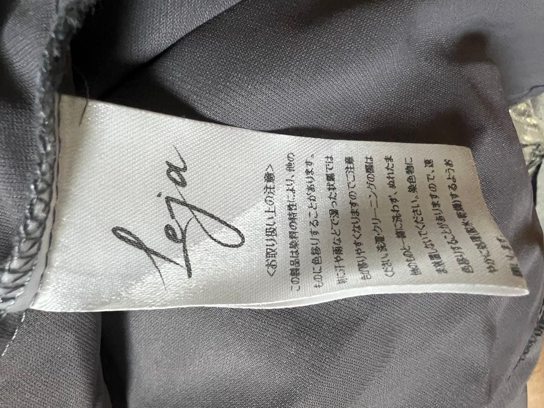 Leja 花柄リボンパフスリーブマーメイドワンピースドレス