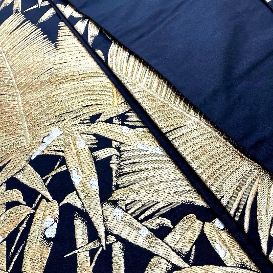 正絹 松に雪持ち笹図 袋帯 西陣織 作家 六通