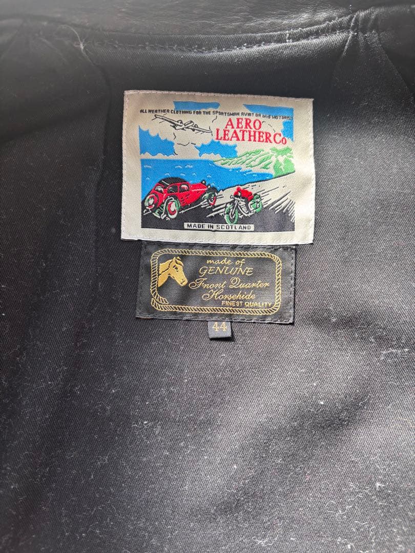 希少AERO LEATHER Caferacerエアロレザー 　ブラック 42