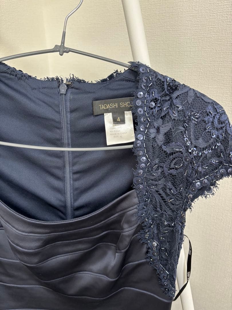 TADASHI SHOJI ネイビー タイトドレス サイズ4