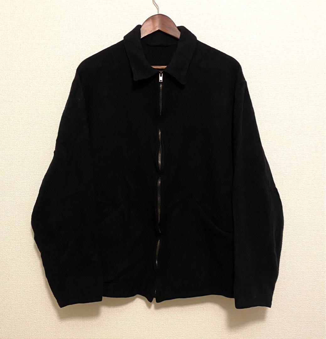 24AW COMOLI 縮絨 ウール ジップ ショート ジャケット BLACK