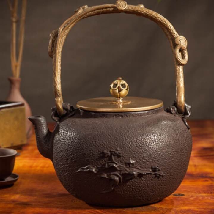 YZ 鉄器 急須 伝統工芸 手作り 鉄分補給 鉄瓶　021