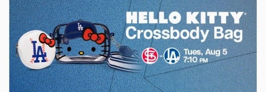 ドジャース × Hello Kitty クロスボディバッグ