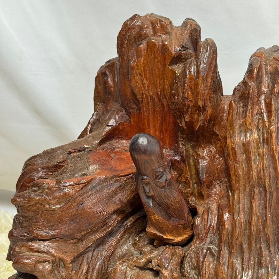 福禄寿　置物　天然木　木の根　木彫