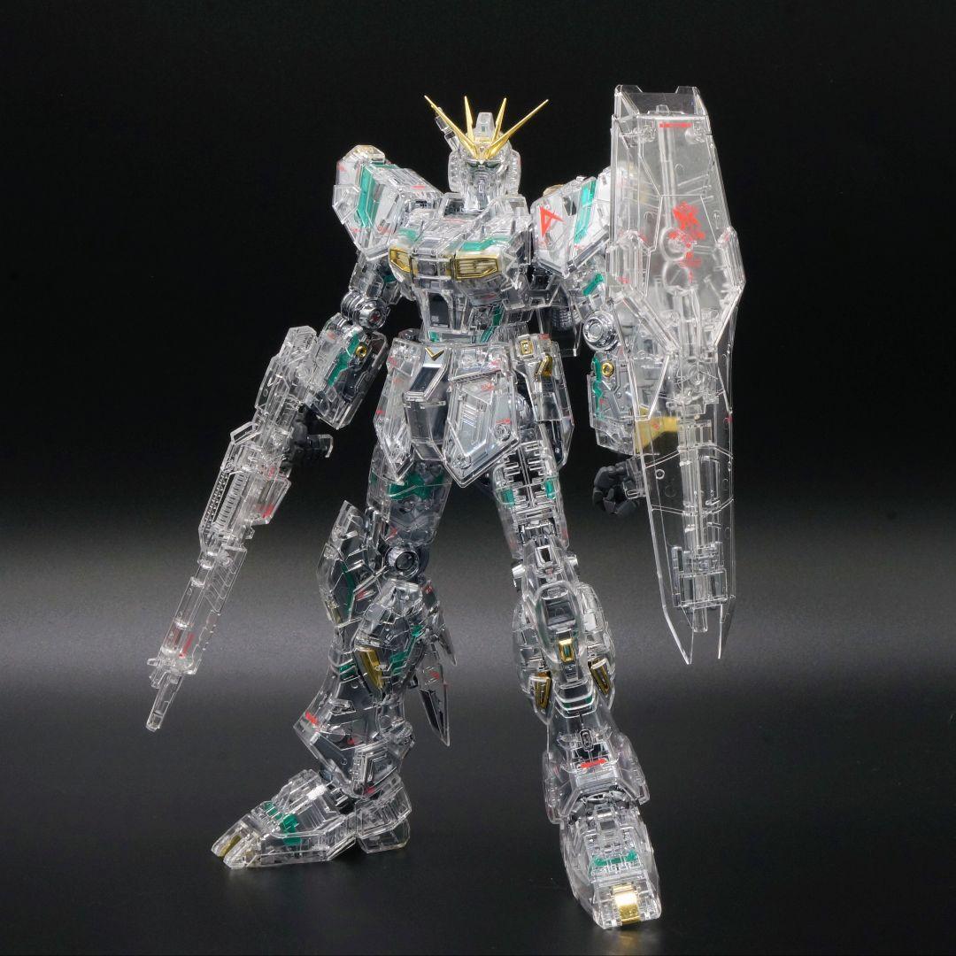 完成品【メッキ加工】MG νガンダム ver.ka メカニカルクリア 制作 限定