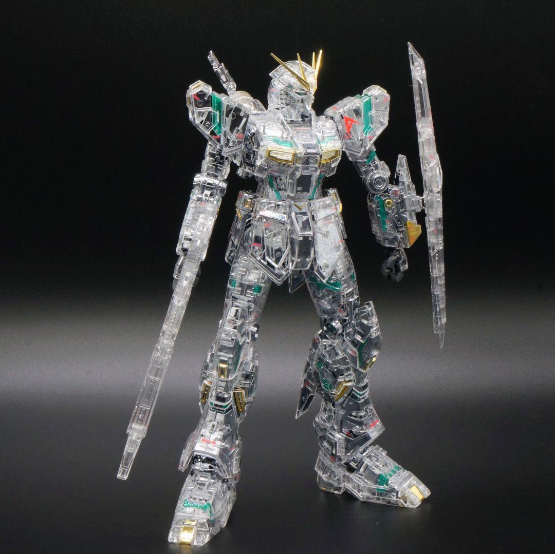 完成品【メッキ加工】MG νガンダム ver.ka メカニカルクリア 制作 限定