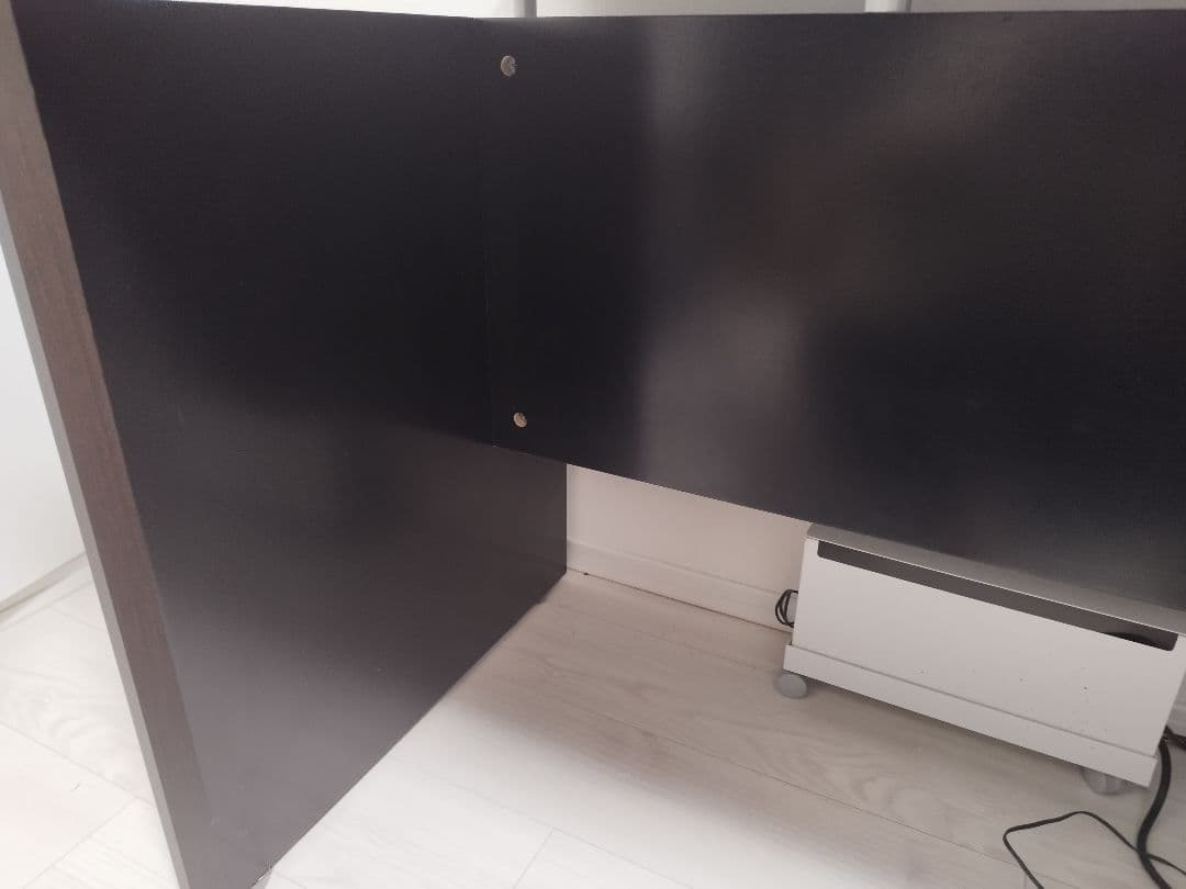 【美品・説明書付・直接引き取り可】ニトリ ダークブラウン L字型パソコンデスク