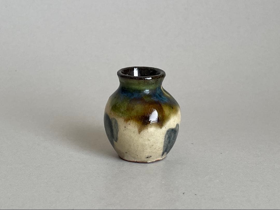 金城次郎 二彩楊枝立 小壺 壺屋時代 人間国宝 壺屋焼 やちむん 民藝