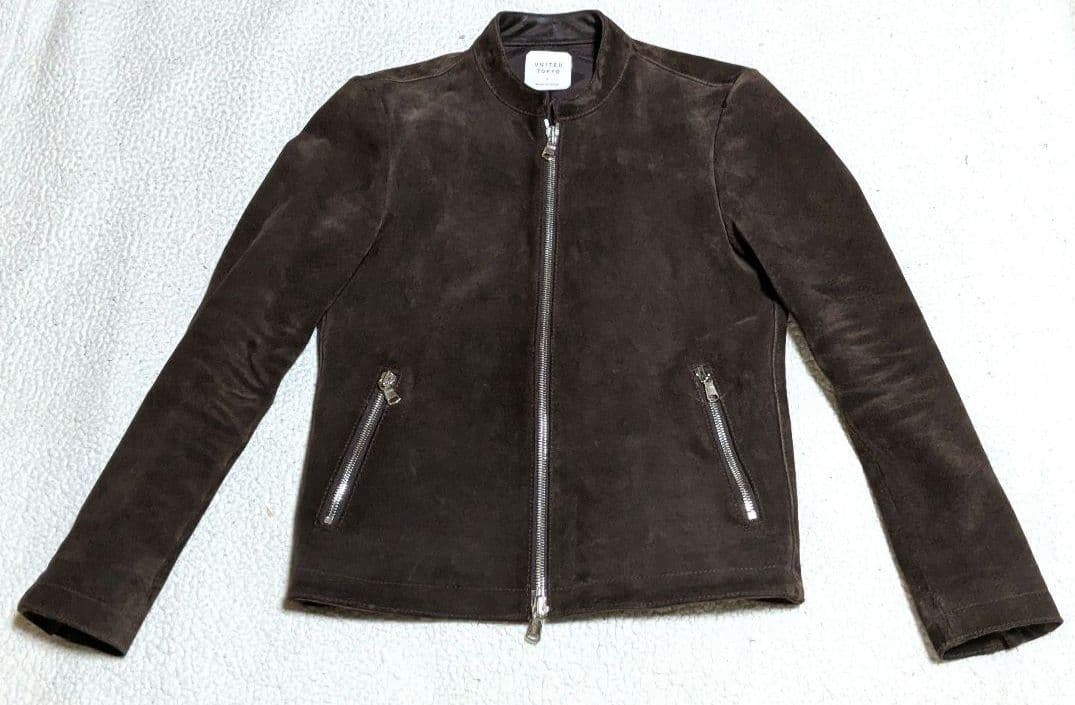 【9月限定！】UNITED TOKYO スウェードシングルライダース ブラウン