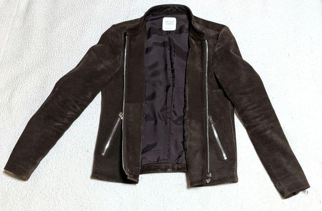 【9月限定！】UNITED TOKYO スウェードシングルライダース ブラウン