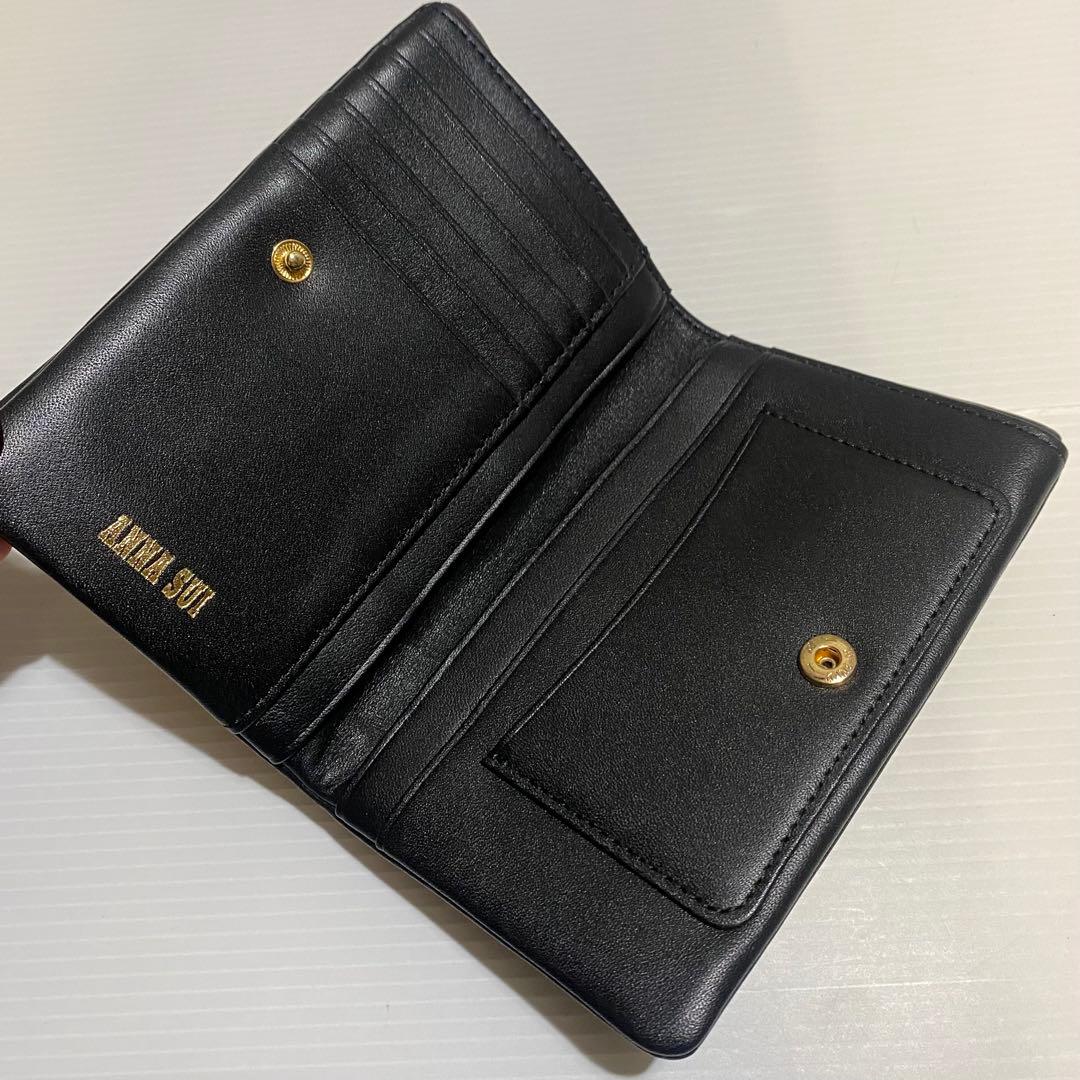 【極美品】ANNA SUI　マイティティ　２つ折財布　ブラック