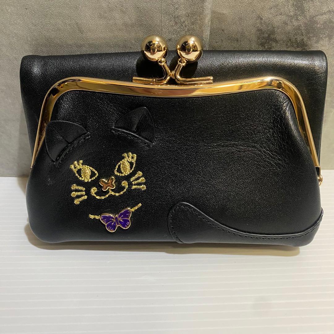 【極美品】ANNA SUI　マイティティ　２つ折財布　ブラック