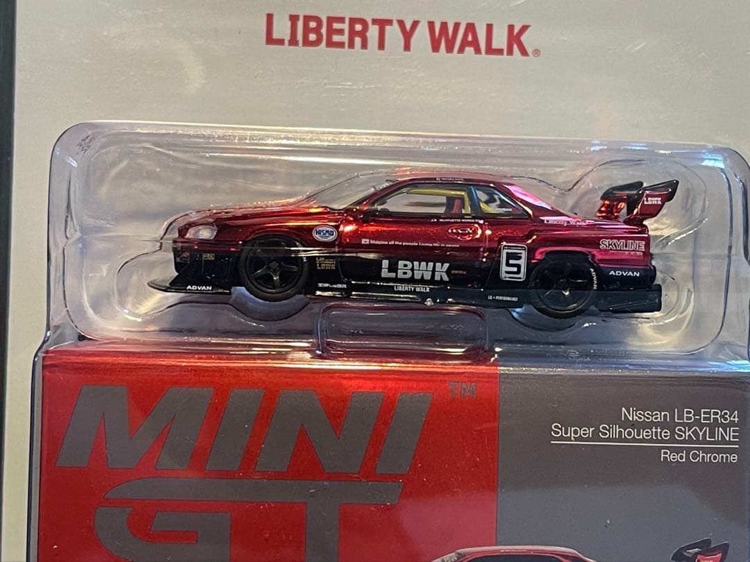 華*様 MINI GT Nissan LB-ER34 Red Chrome ブラ