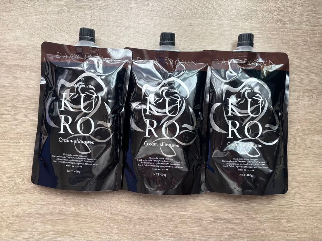クロクリームシャンプー ダークブラウン400g✖️3個セット