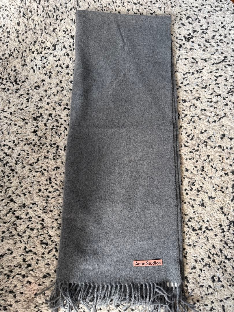Acne Studios グレー 大判マフラー 約200 x 72cm