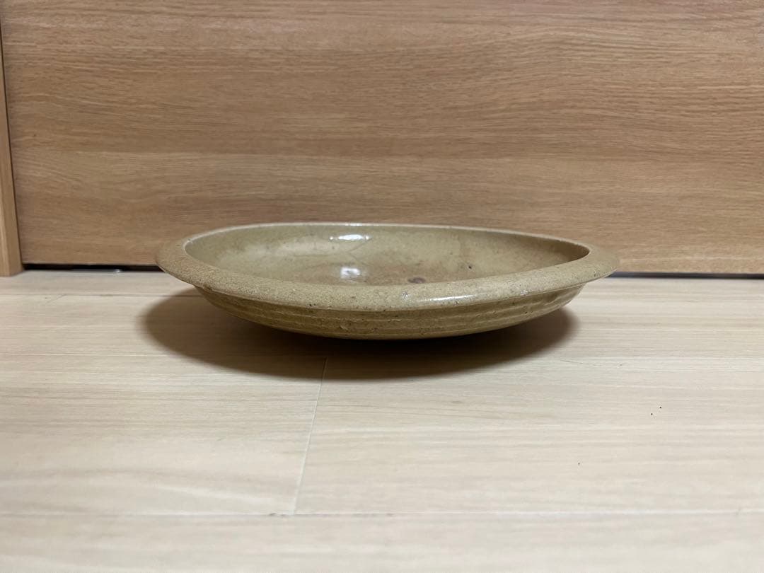 石皿 大皿 瀬戸焼 古瀬戸 黄瀬戸 民藝 骨董 用の美 古物 古窯 JAPAN