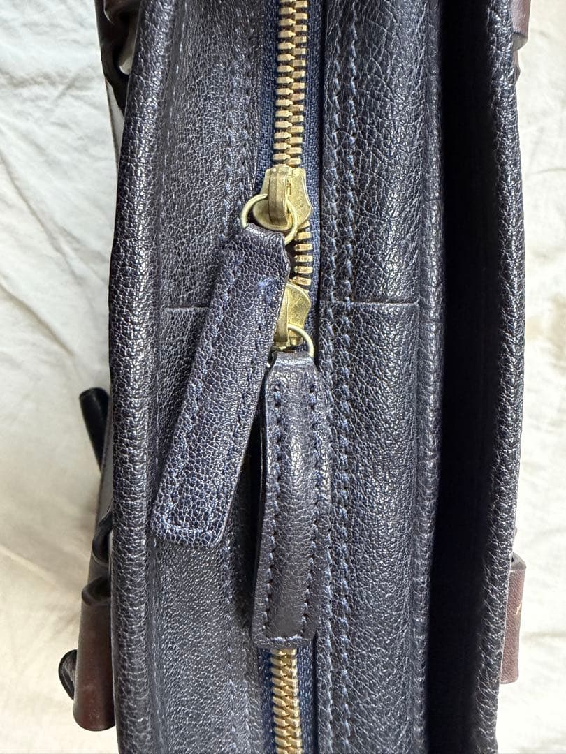 土屋鞄　アルマス　バッファローブリーフケース　アーバンネイビー