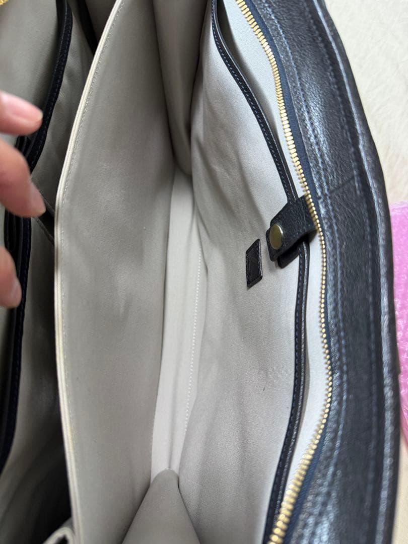 土屋鞄　アルマス　バッファローブリーフケース　アーバンネイビー