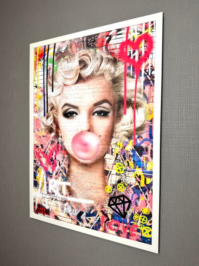No.169フレーム付きキャンバスアート　マリリンモンロー　ブランドアート絵画