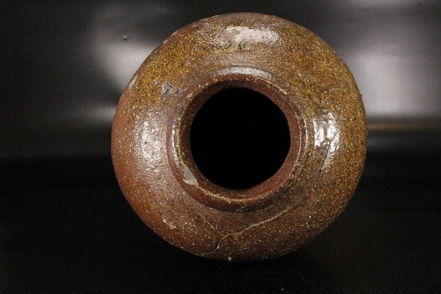 古信楽 壷 六古窯 自然釉 種壷 高34cm 旧家蔵出