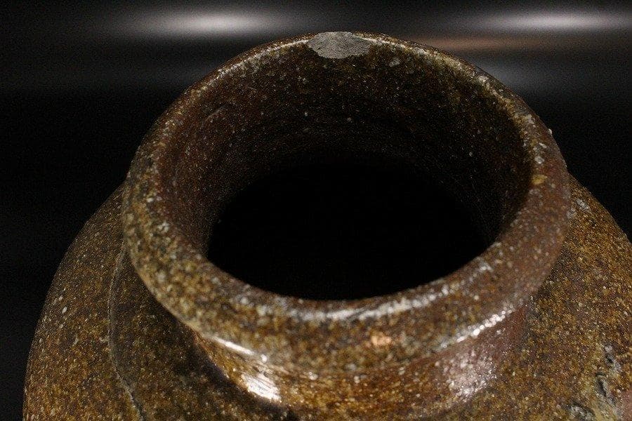 古信楽 壷 六古窯 自然釉 種壷 高34cm 旧家蔵出