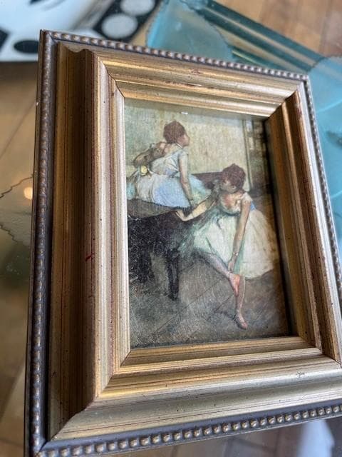 休息する踊り子　ミニ絵画