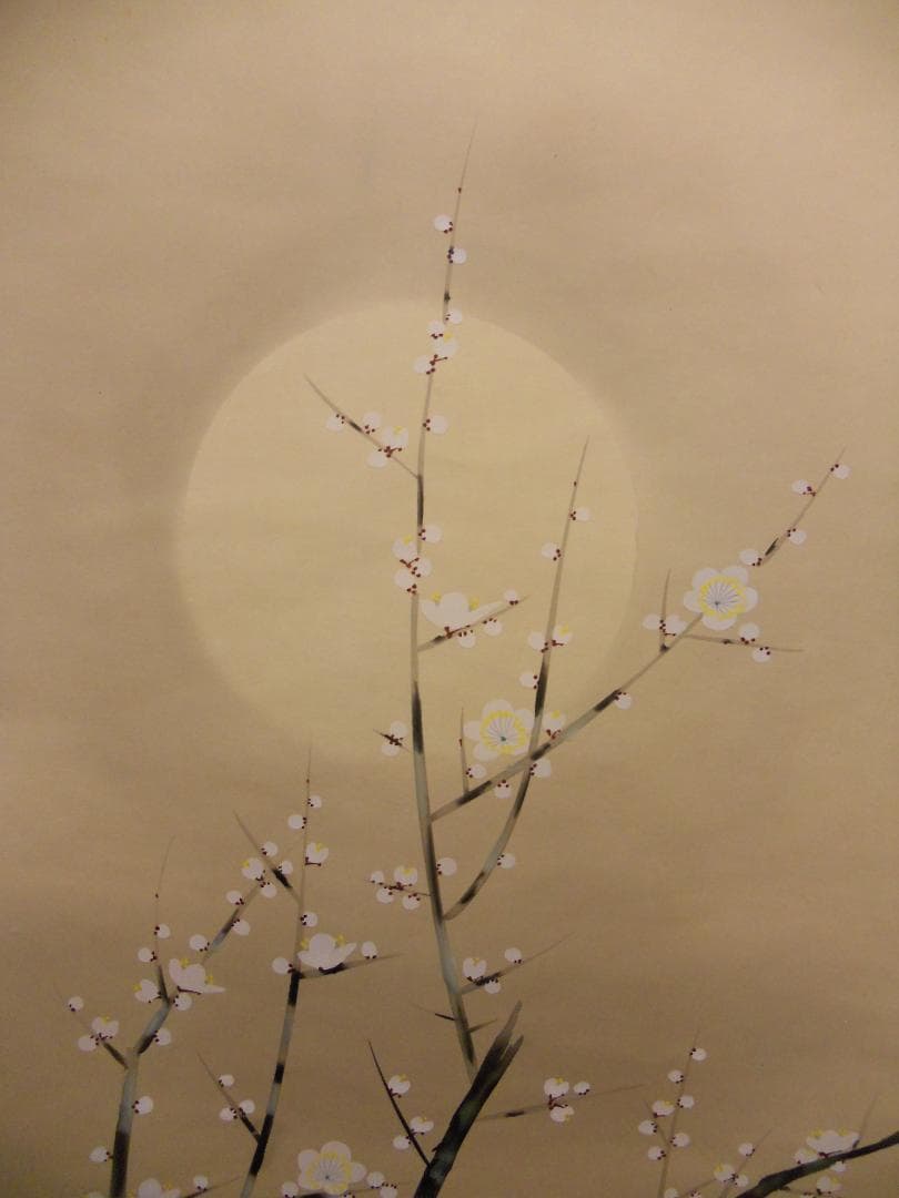 掛け軸 静山 四季名月 絹本 希少 軸装 茶道具 掛軸 美品 です。