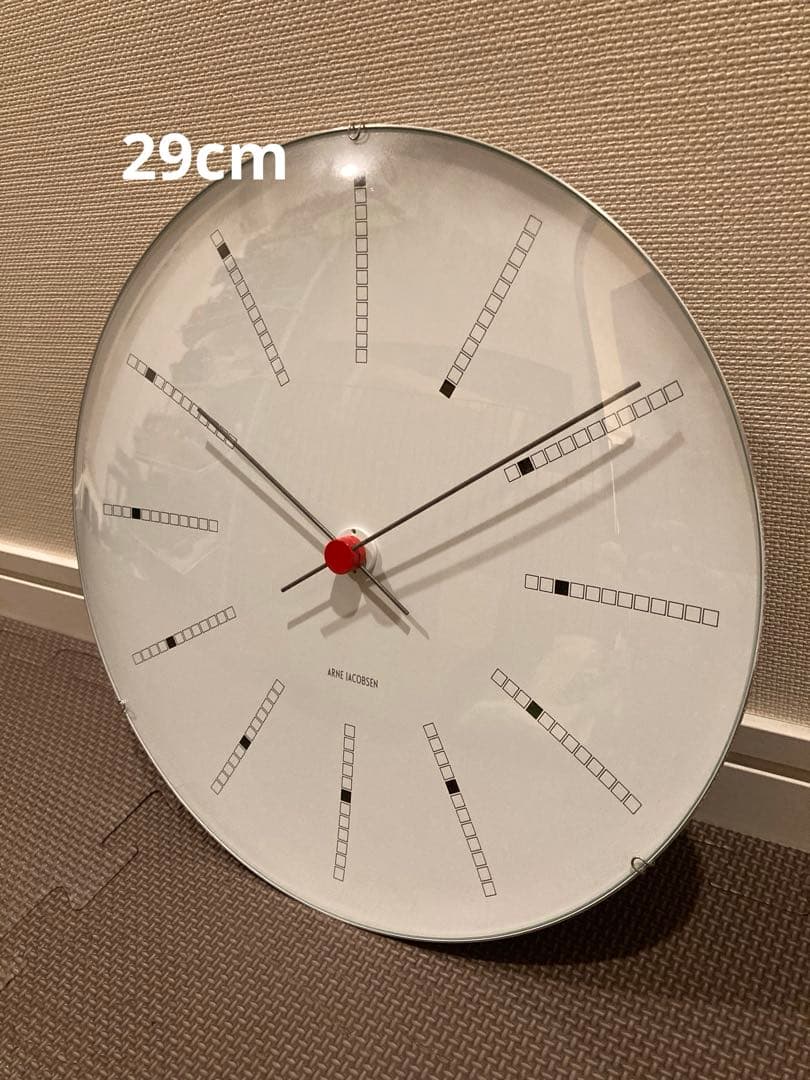 USED/アルネ・ヤコブセン　バンカーズクロック　29cm 壁掛け時計　ホワイト