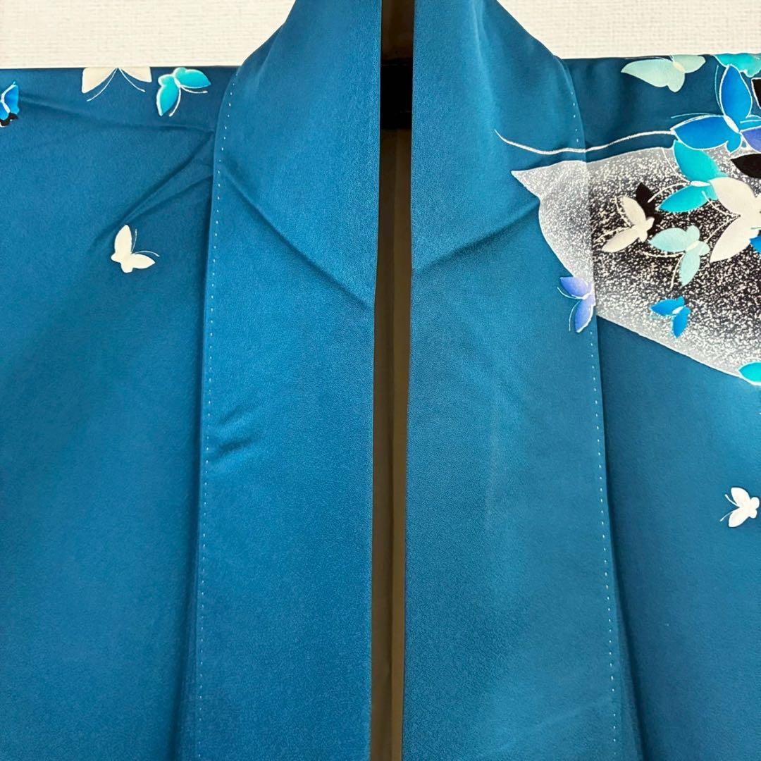 D*s様 作家物 トールサイズ 振袖 銀彩 蝶々 色味の良い 叩き染 正絹 T-