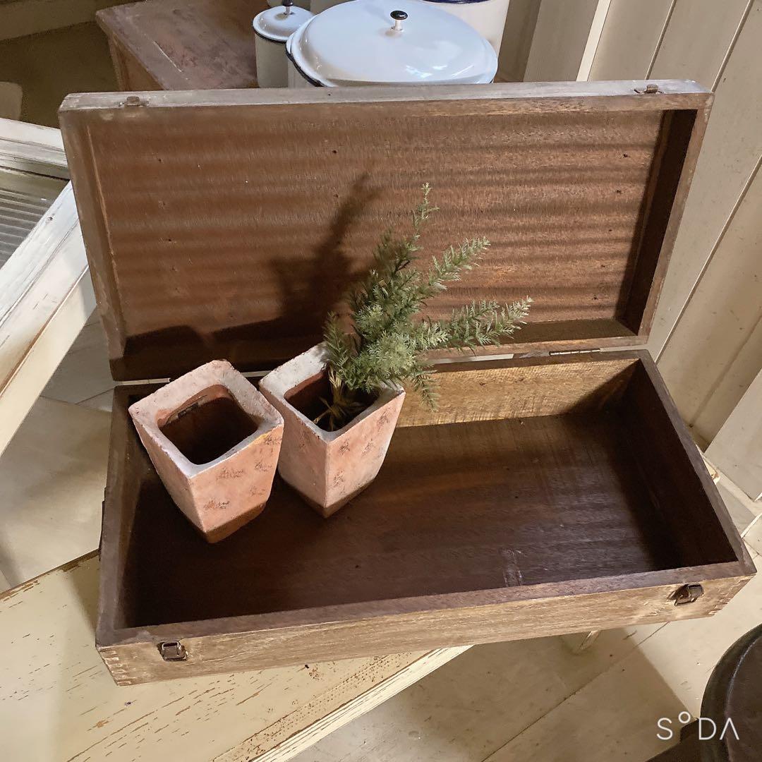 アンティーク木箱　古い木箱　ガーデン
