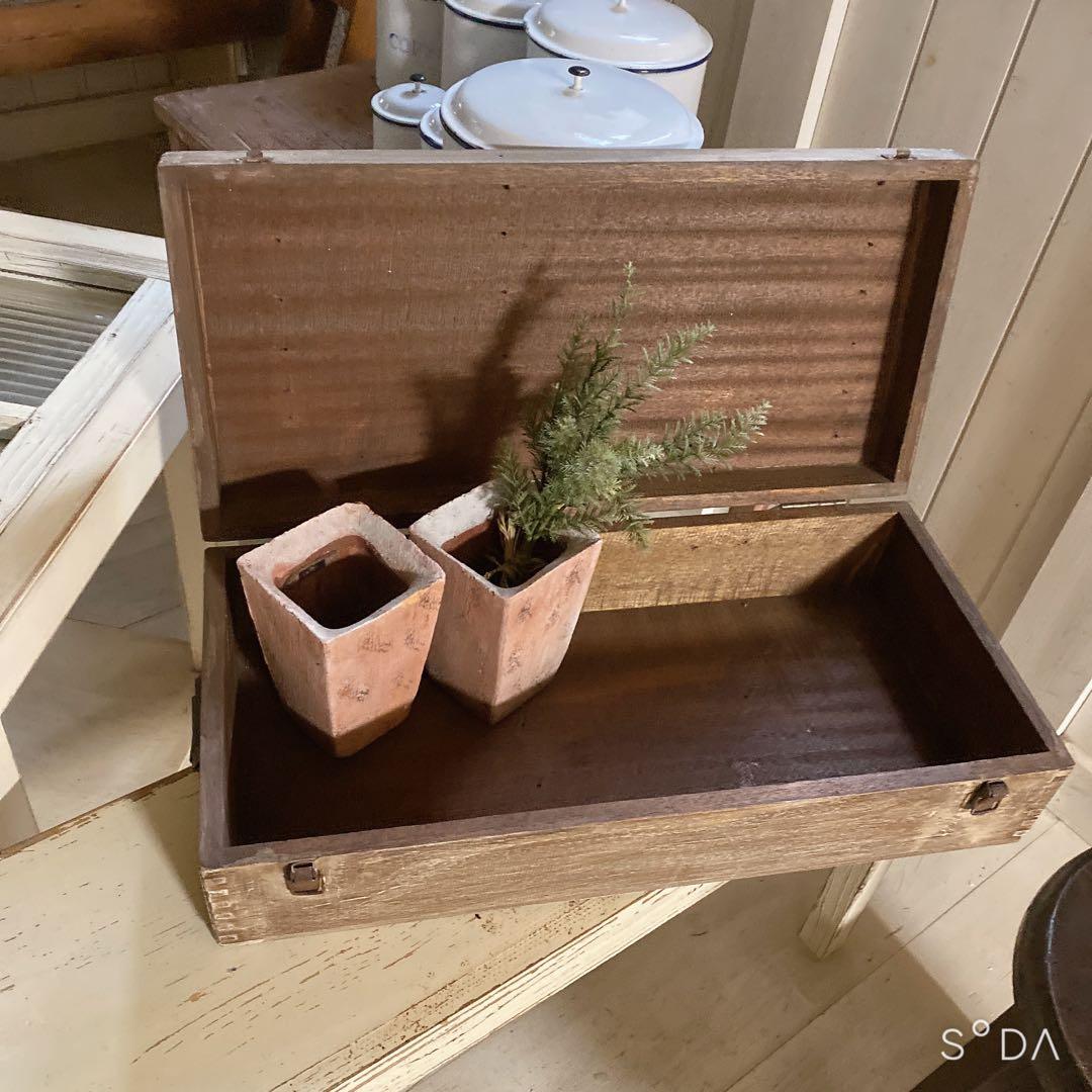 アンティーク木箱　古い木箱　ガーデン
