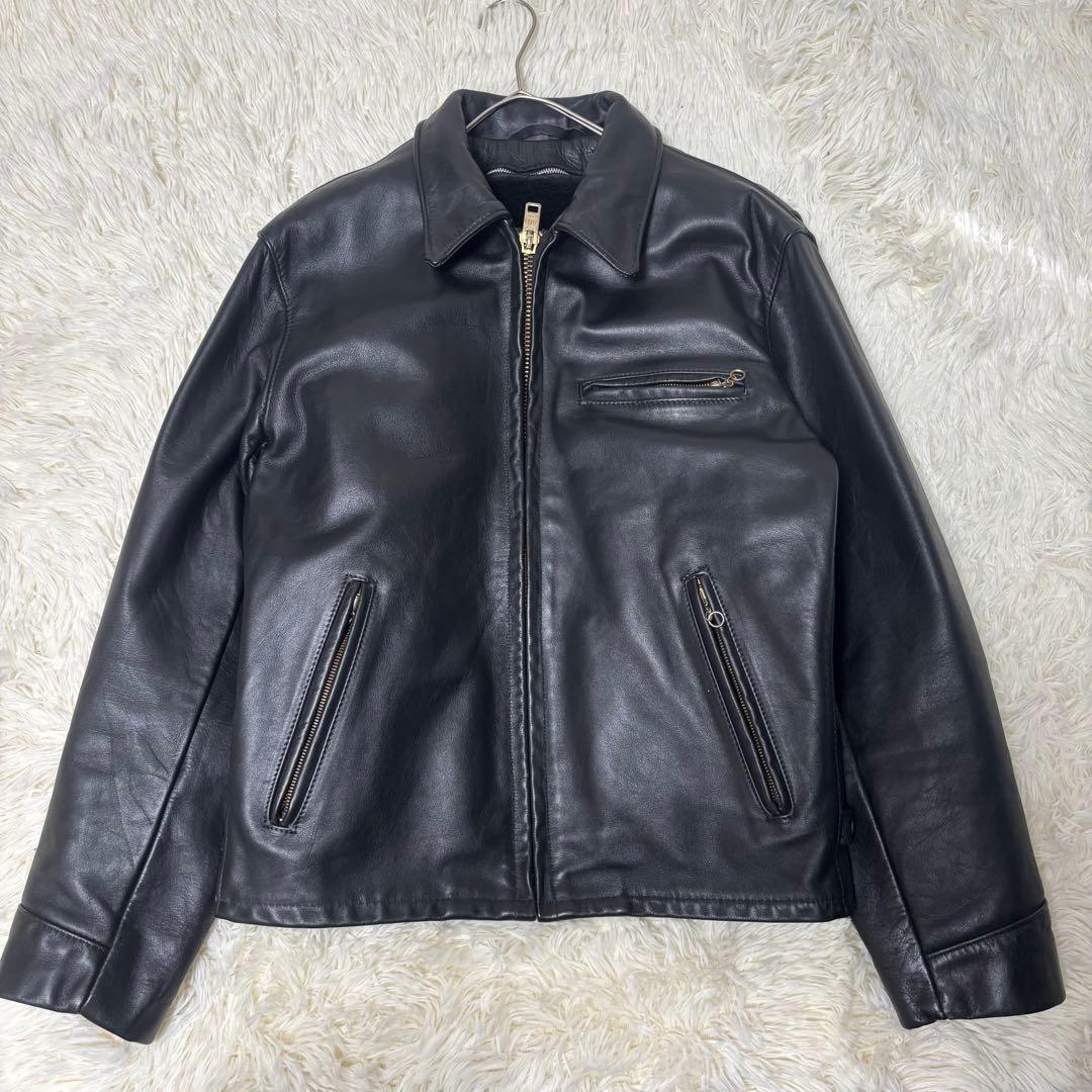 人気✨schott AT101 レザージャケット　シングルライダース　40 黒