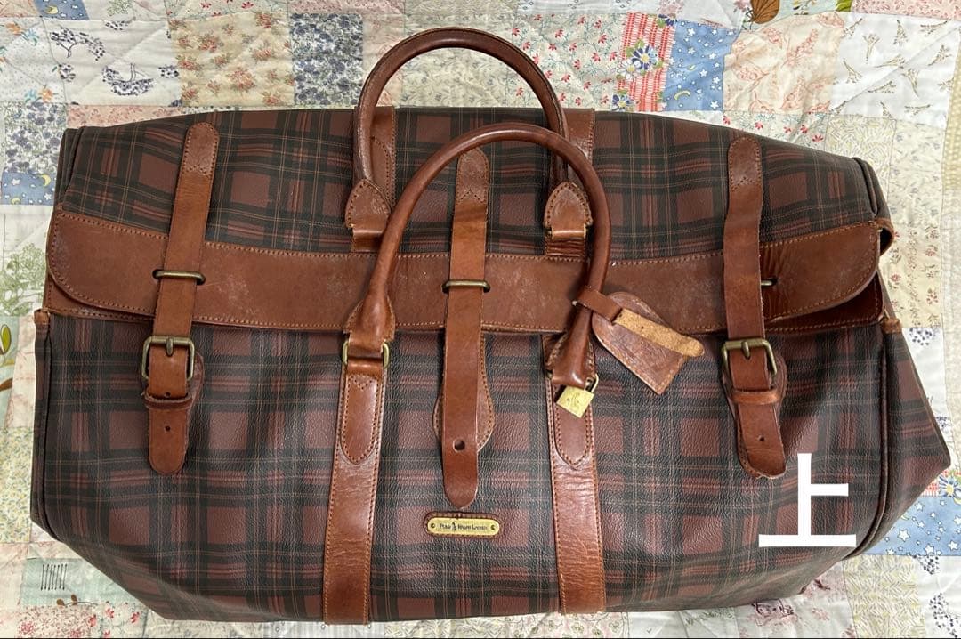 ラルフローレン　チェック柄 ボストンバッグ(大型)