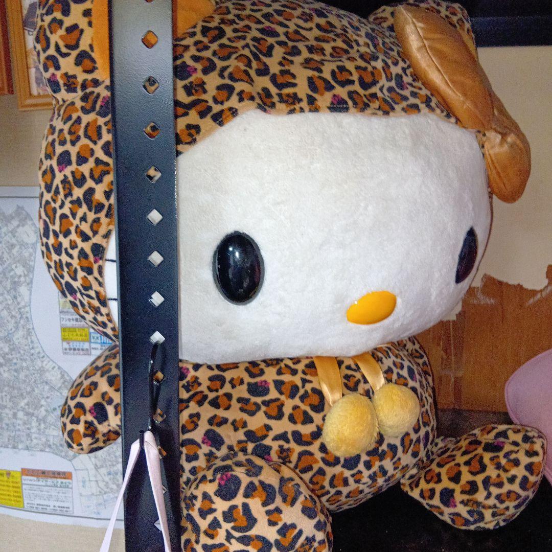 ハローキティ2004年30周年限定特大ヒョウ柄ぬいぐるみレトロレアビンテージ