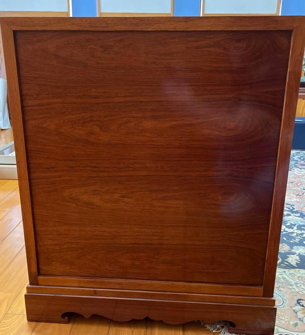 寄木箪笥　木象嵌　３段チェスト　サイドボード 整理箪笥　寄木細工　鍵付き　②