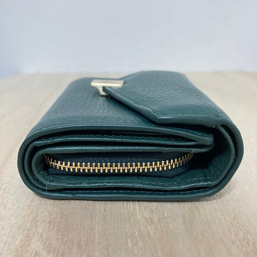 訳あり✨極美品・箱付✨アニエスベー✨三つ折り財布✨グリーン