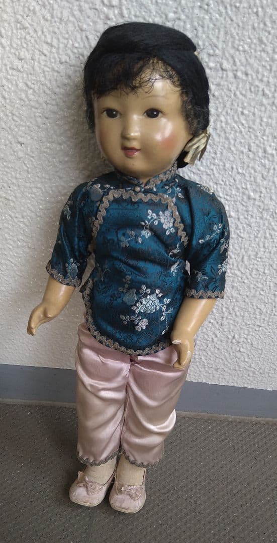ヴィンテージ 中国服 ビスク(?) ドール