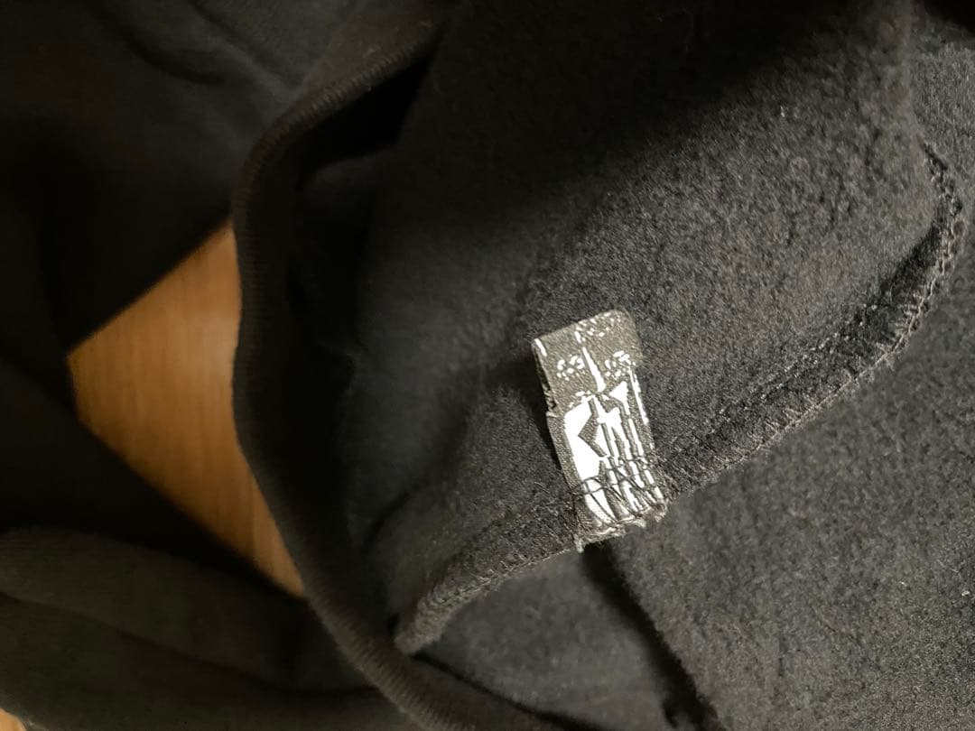 sp5der 黒 パーカー s 確実正規品