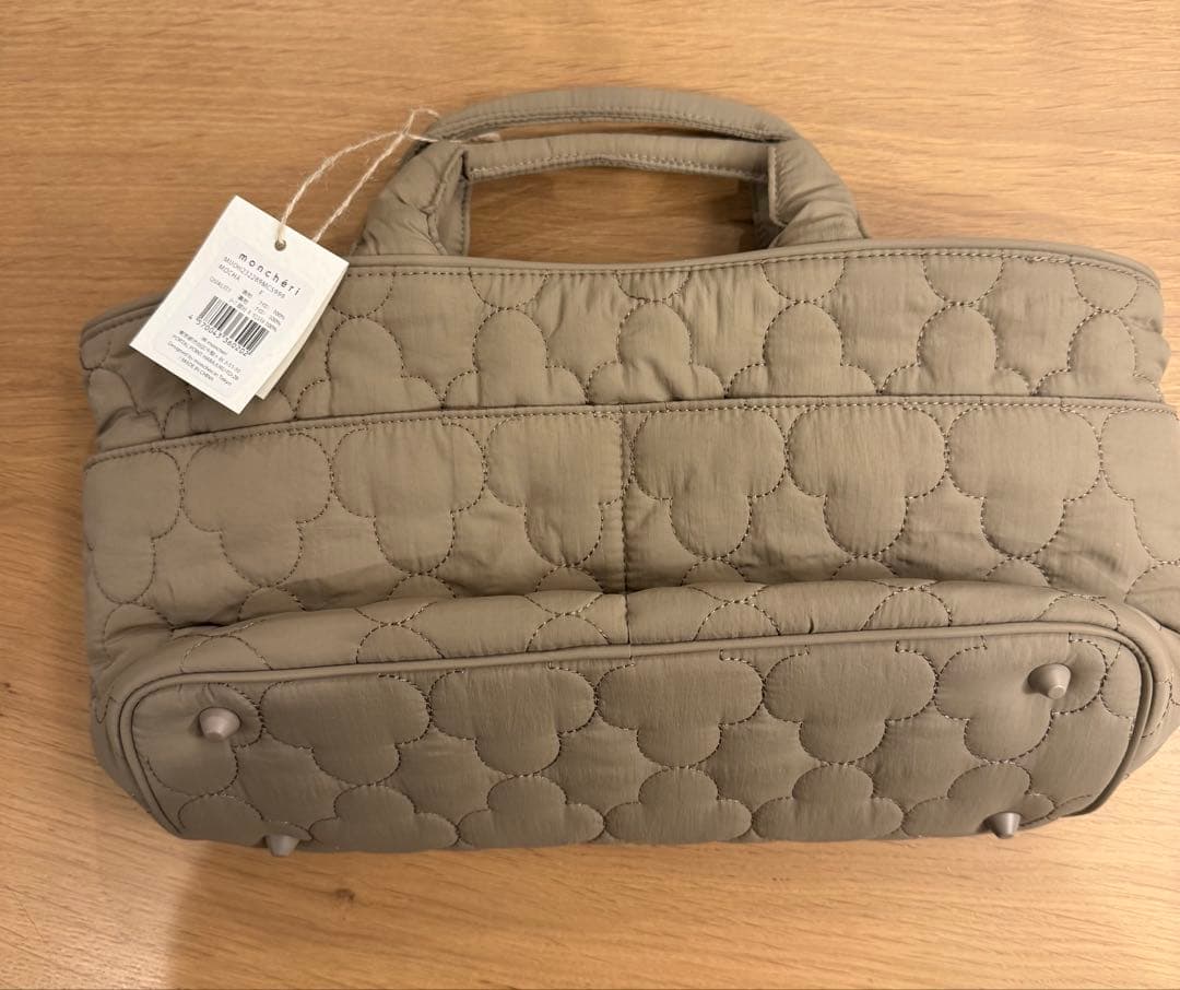 【未使用品】モンシェリ　フラワーキルティング3wayおでかけバッグ　MOCHA