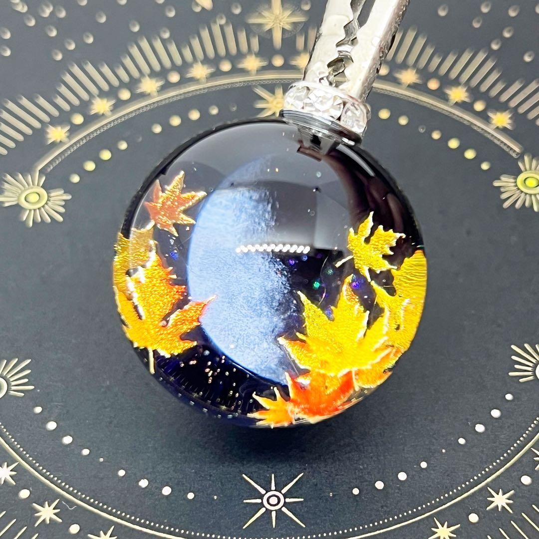 【ハンドメイド】宇宙玉チャーム　３個